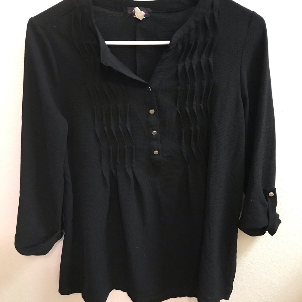 Sheer blouse (black)